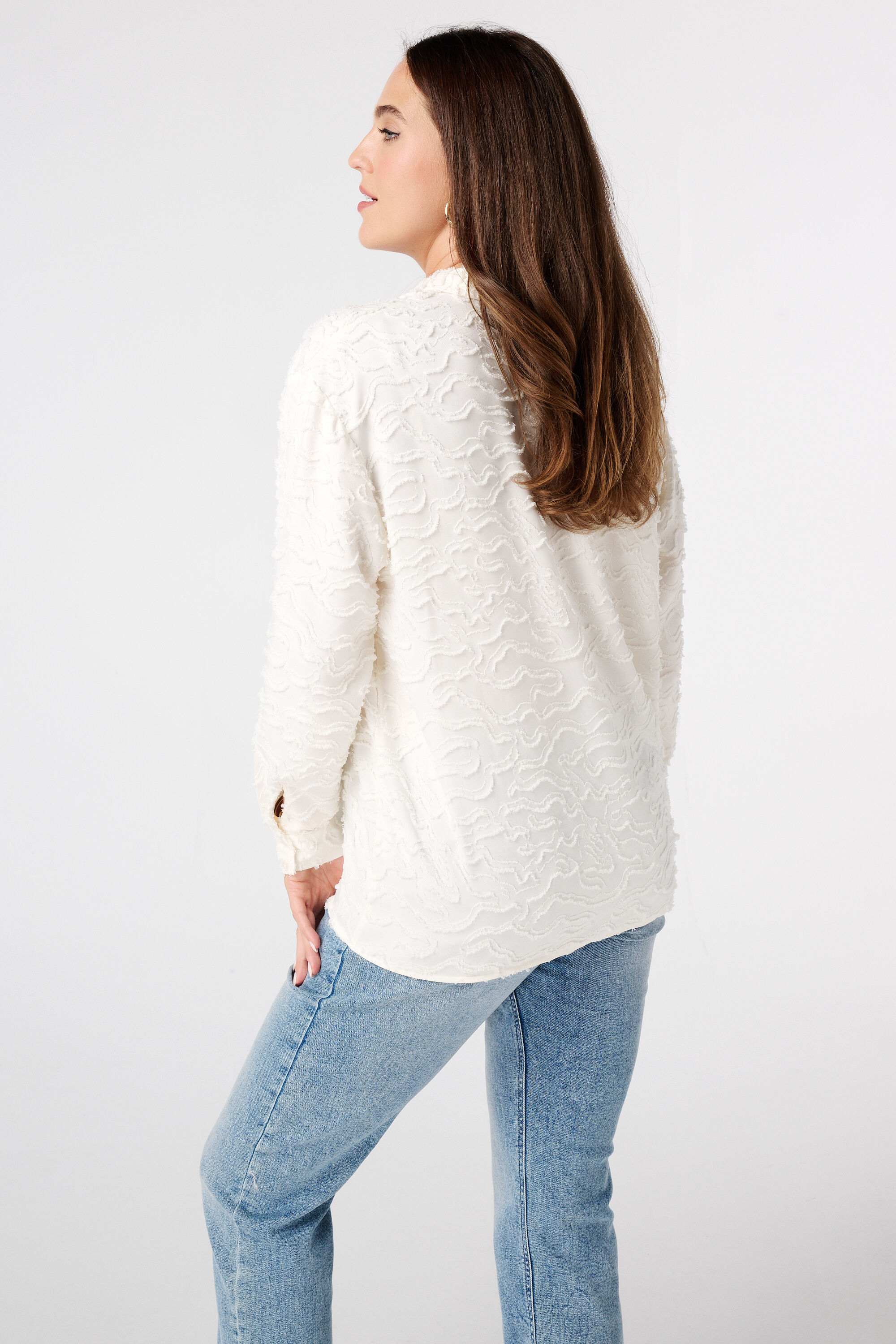 Structuur geweven oversized blouse image number 3