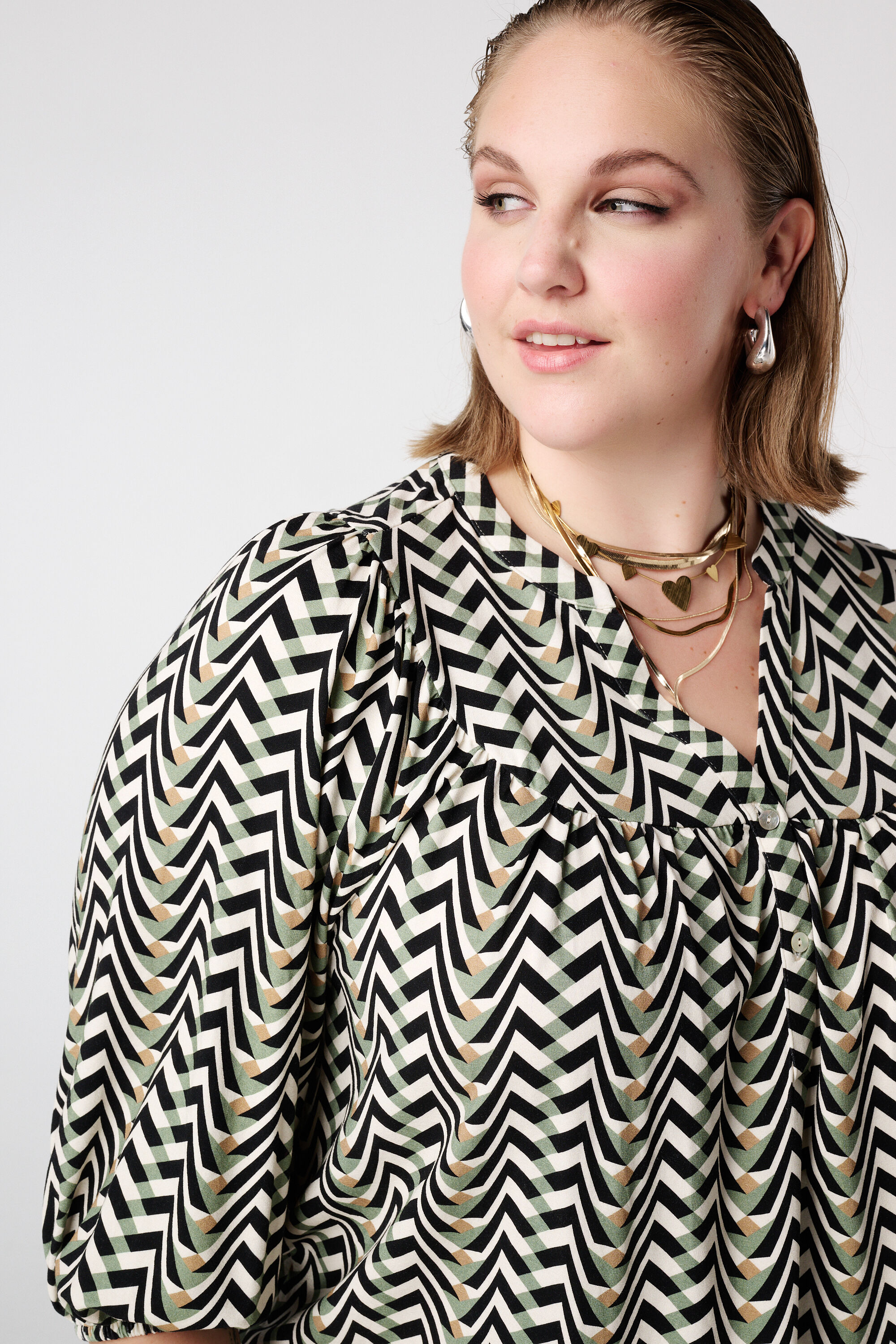 Jersey top met print image number 4