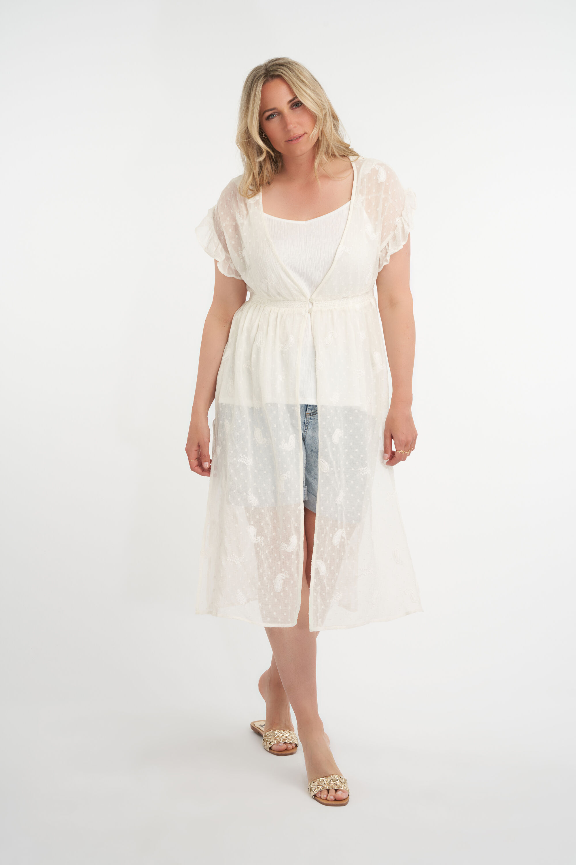 Lange blouse met volant image number 5