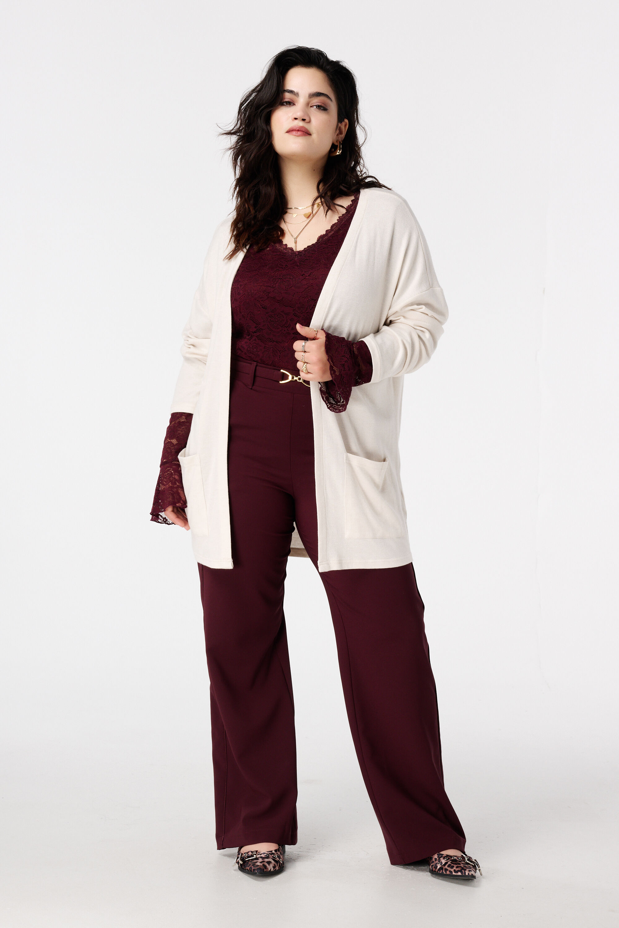 Lang vest met steekzakken image number 5