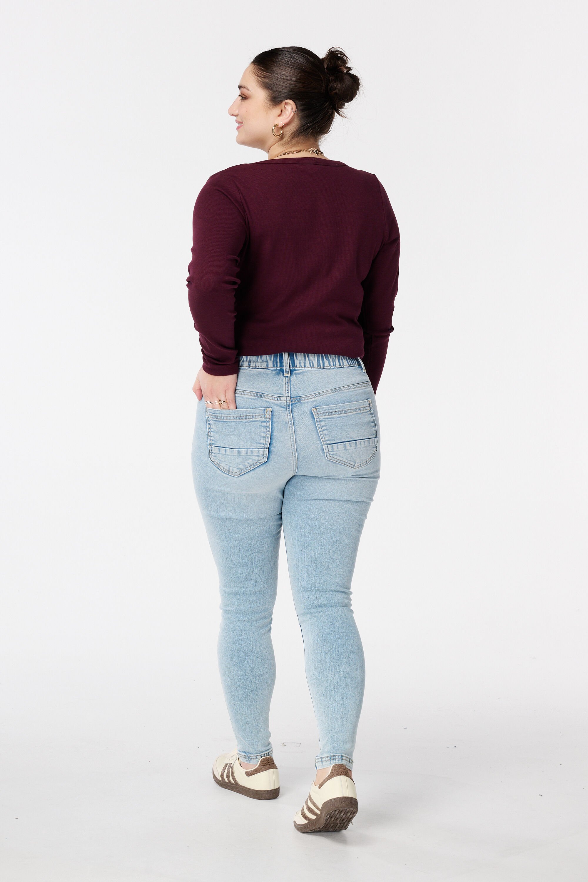 Tregging met denim look image number 3