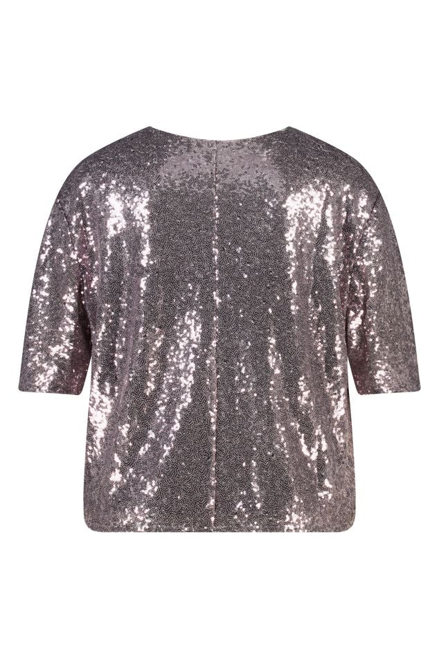 Pailletten top met korte mouwen image number 2