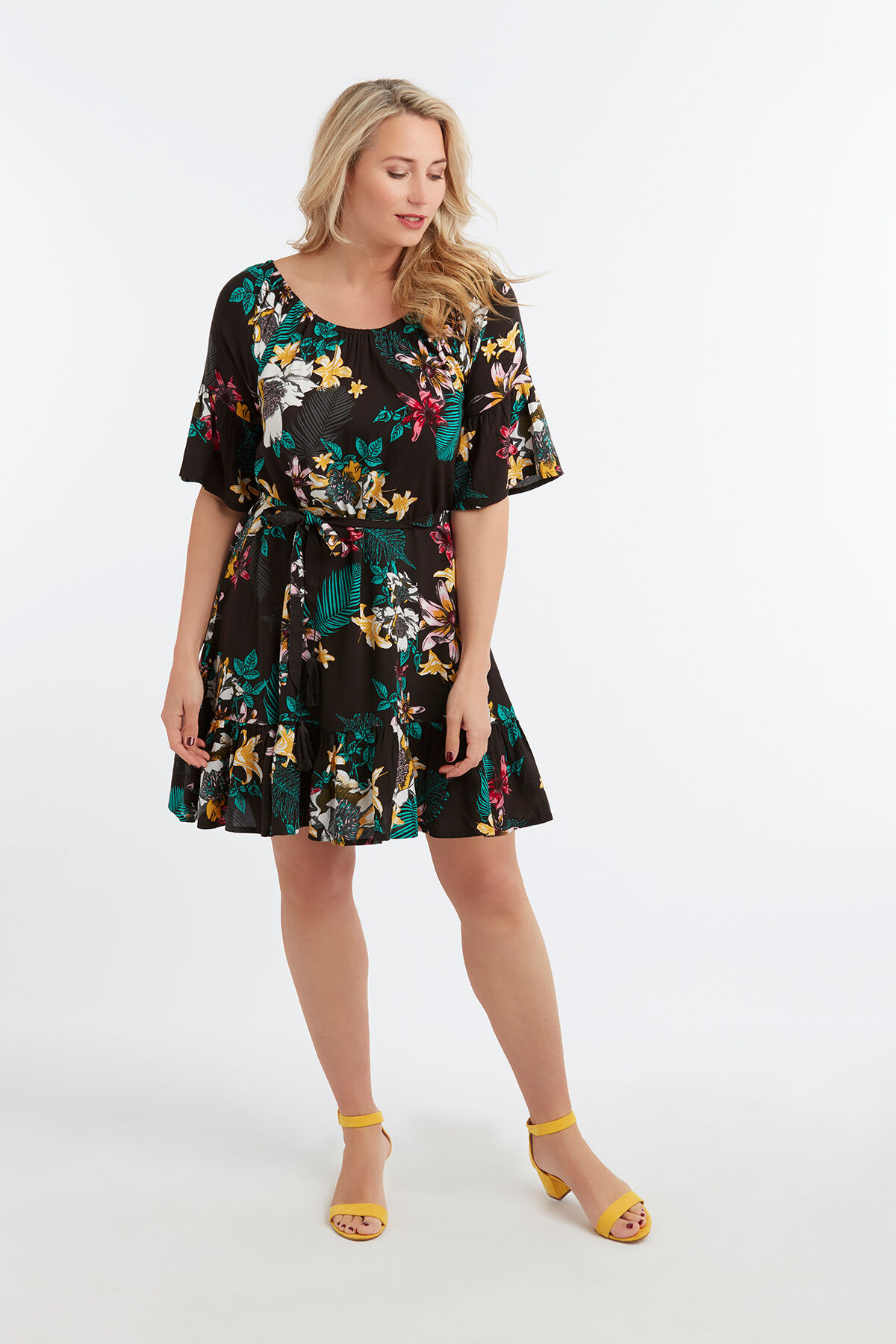 Jurk met bloemenprint image number 3