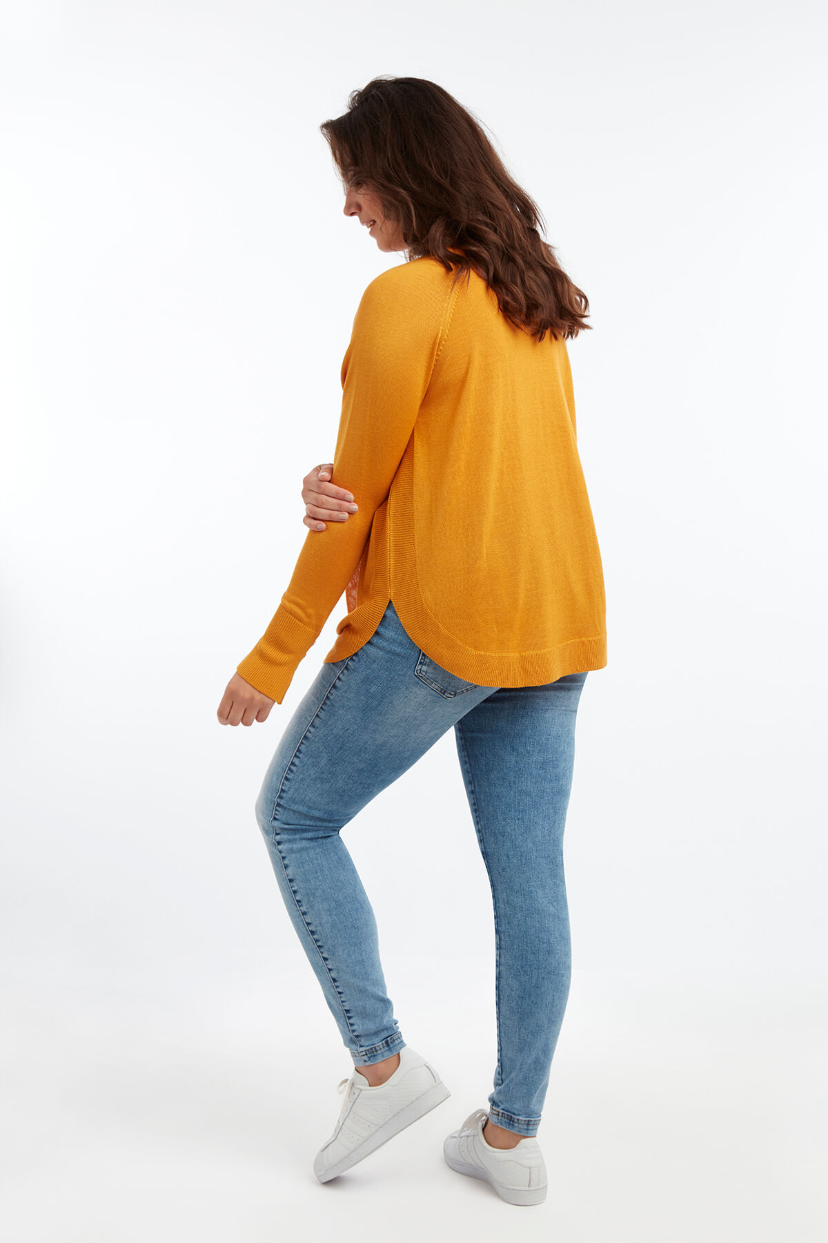 Dunne trui met ribpatroon image number 5