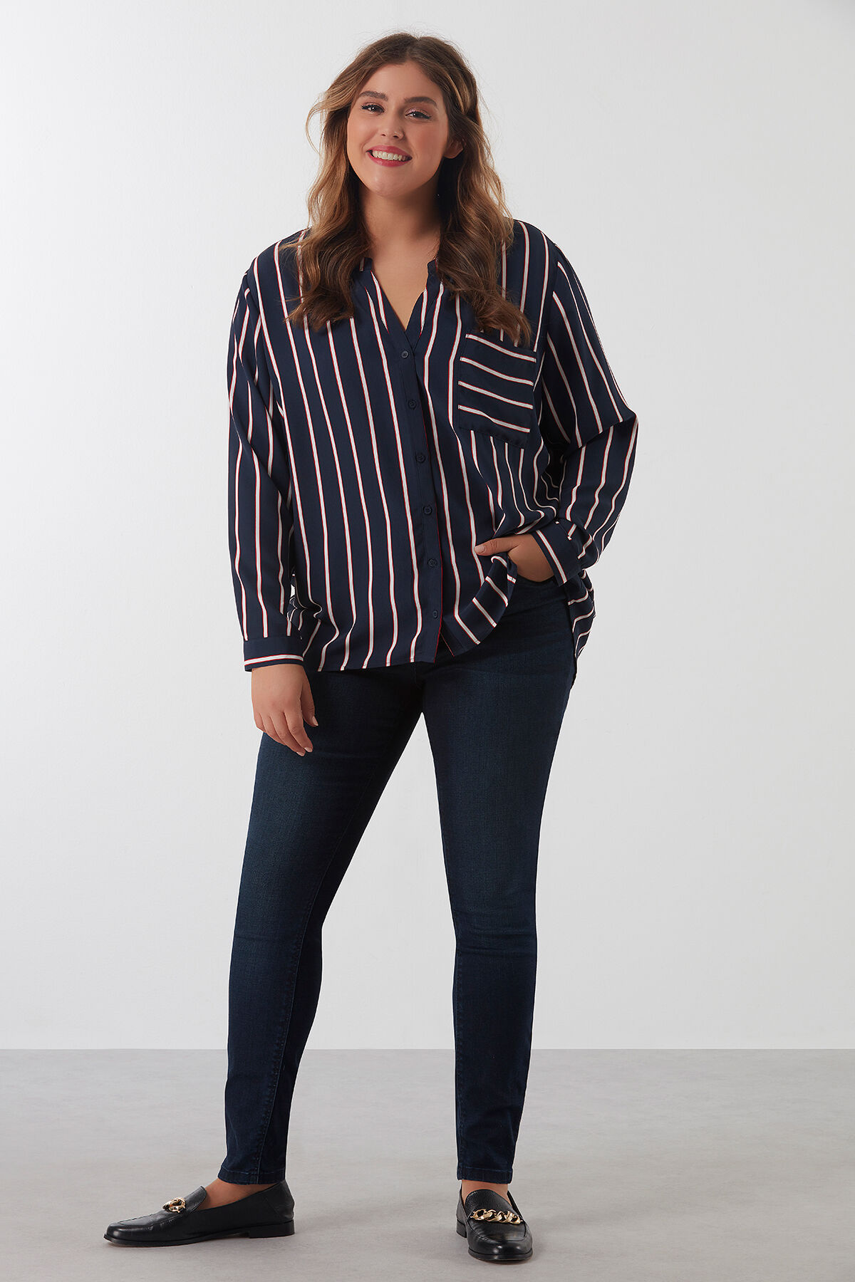 Blouse met borstzakje image number 3