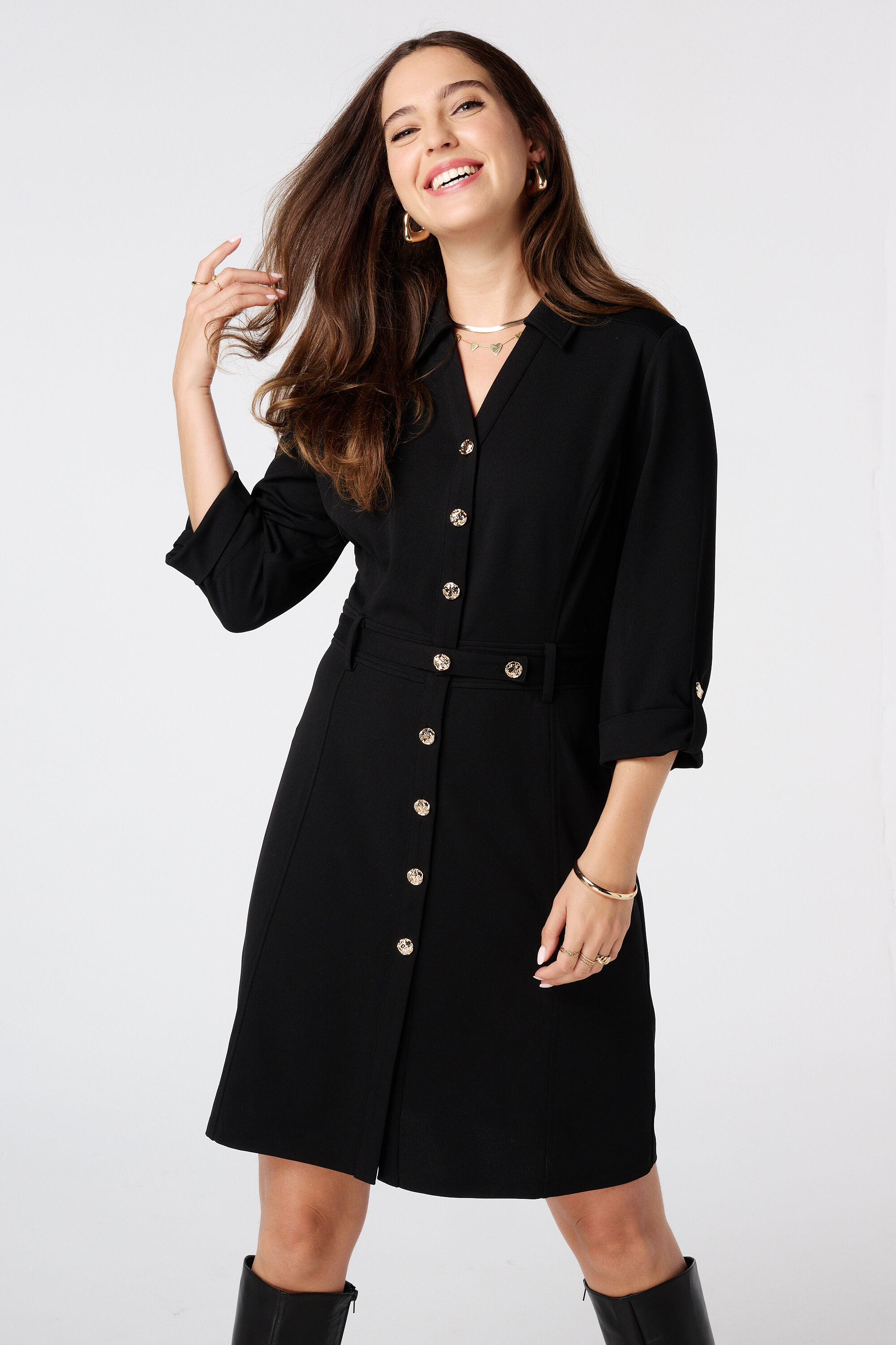 Jurk met sierknopen image number 5