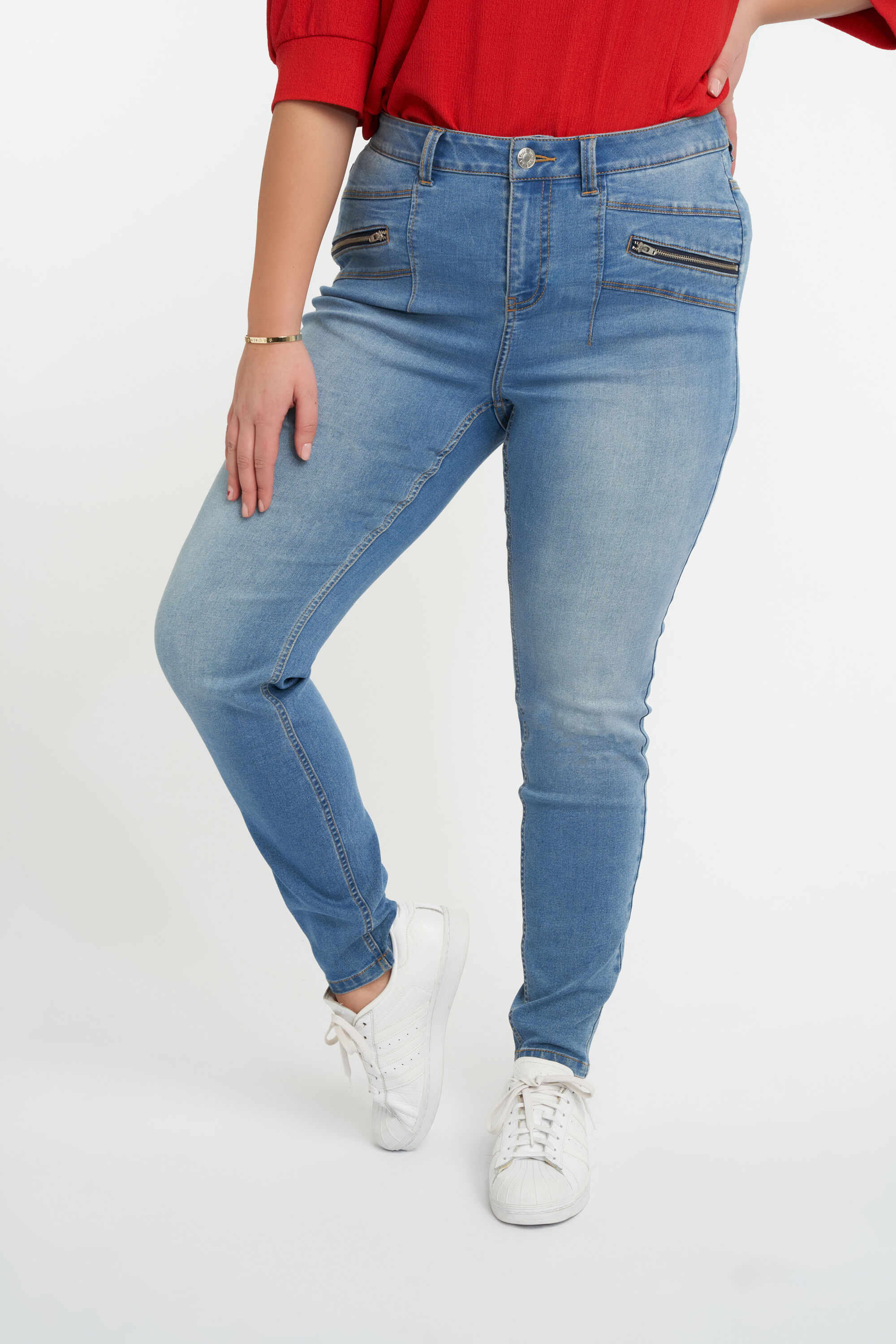 Jeans met ritsdetail image number 4