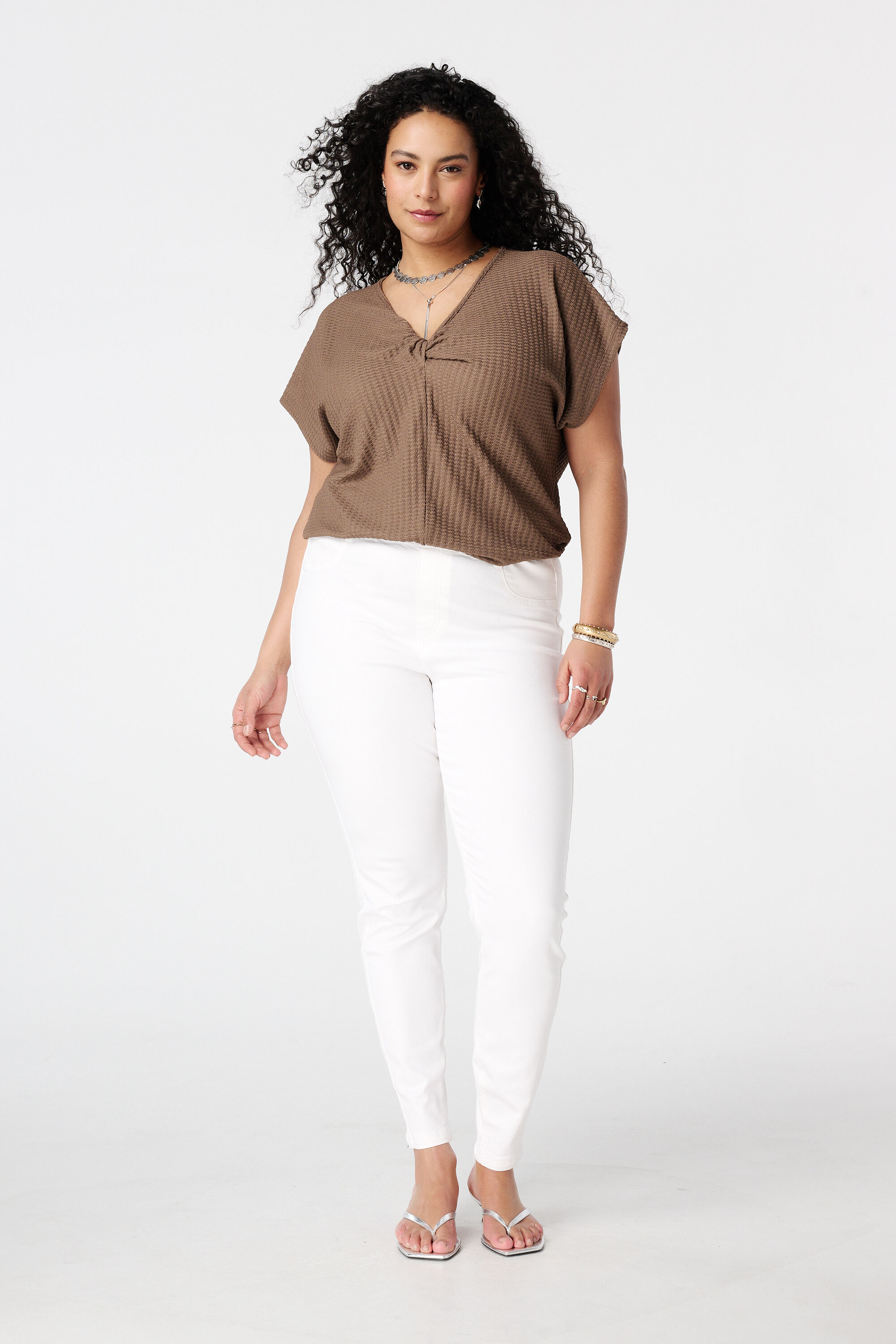 Tregging met denim look