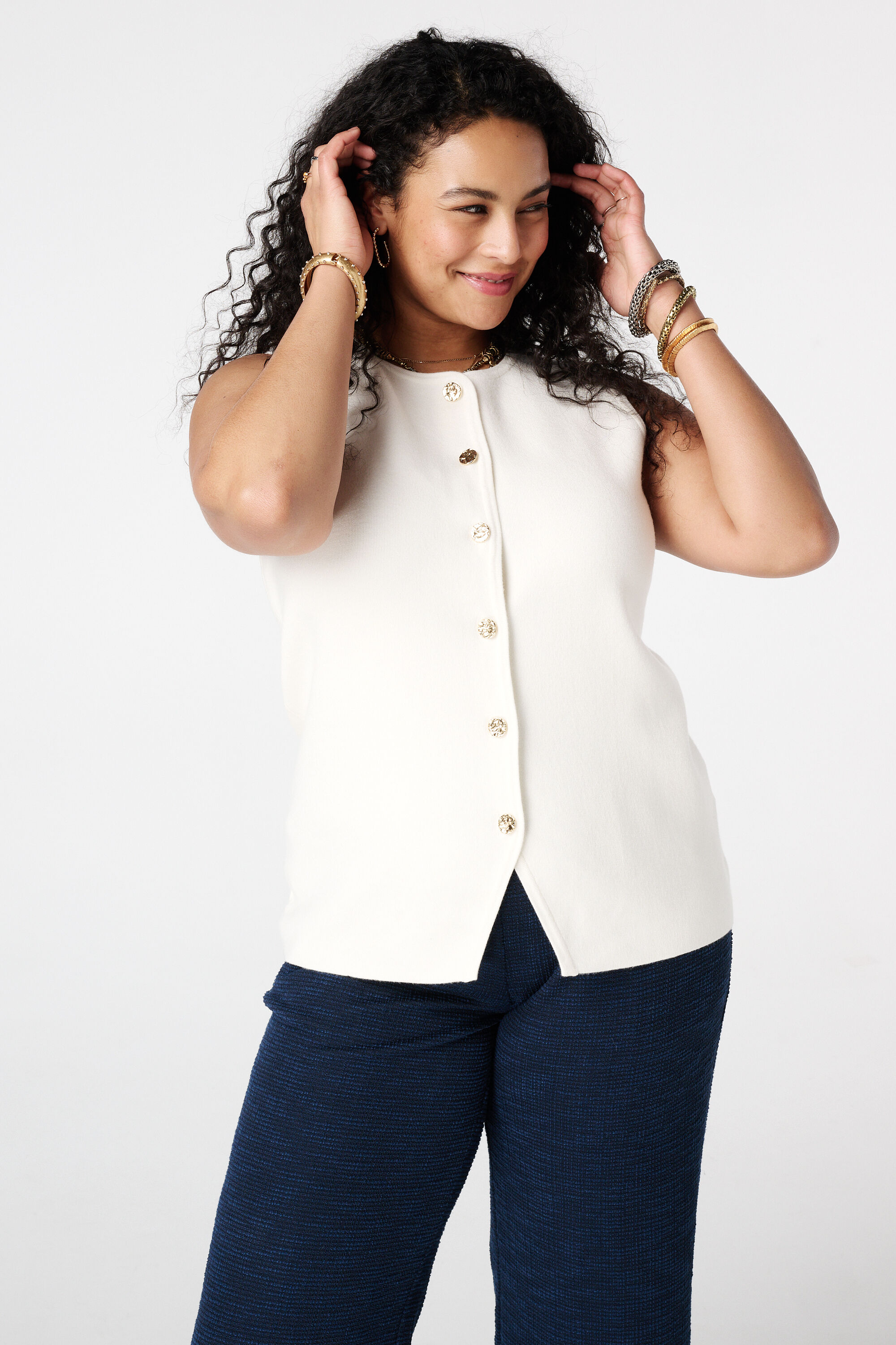 Gilet met knoopsluiting