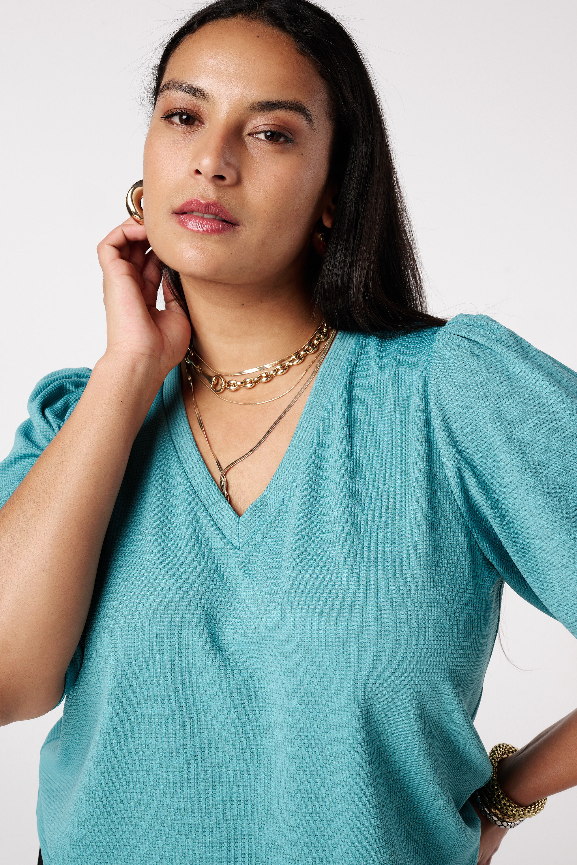 Top met pofmouwen image number 4