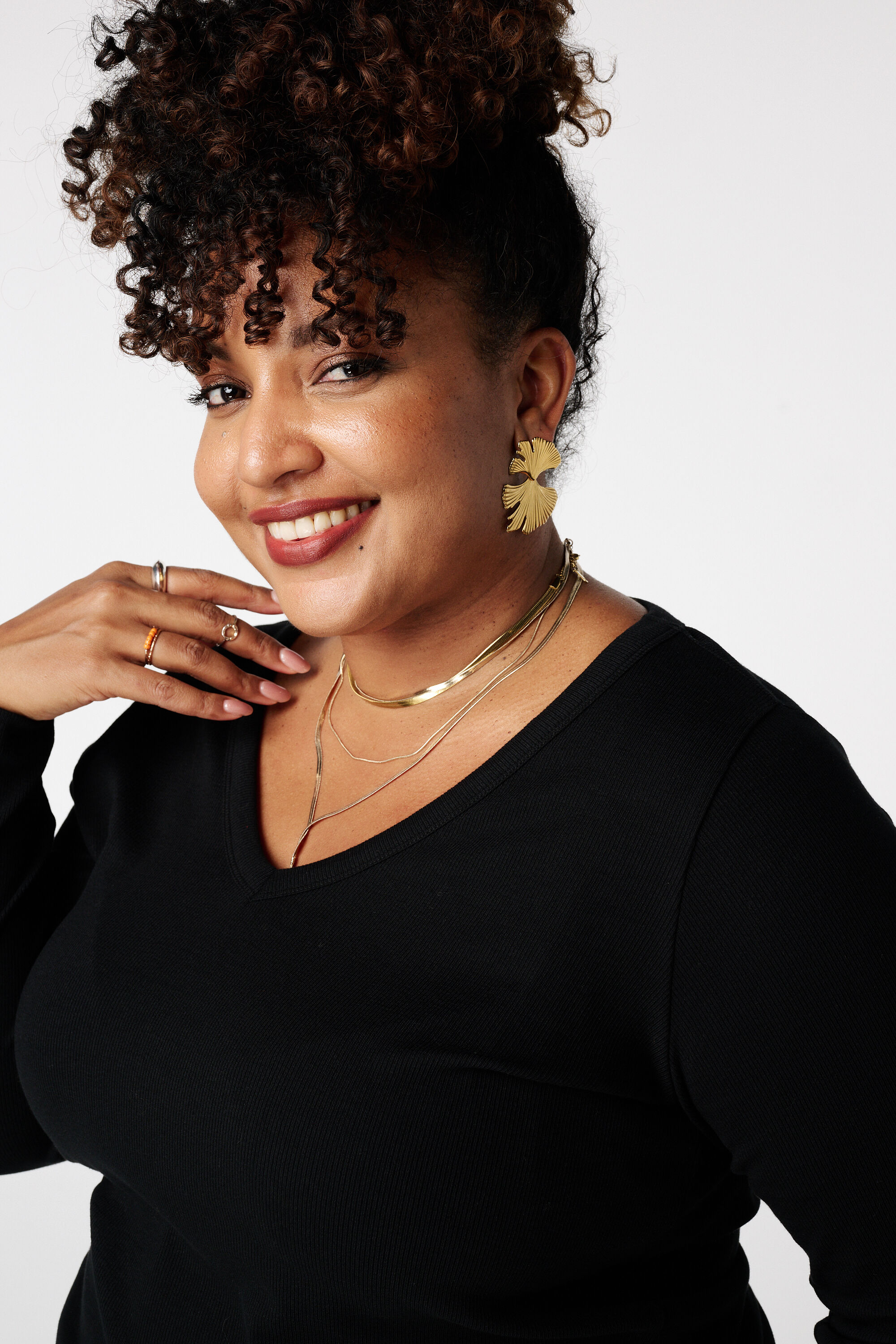 Geribde top met lange mouwen image number 4