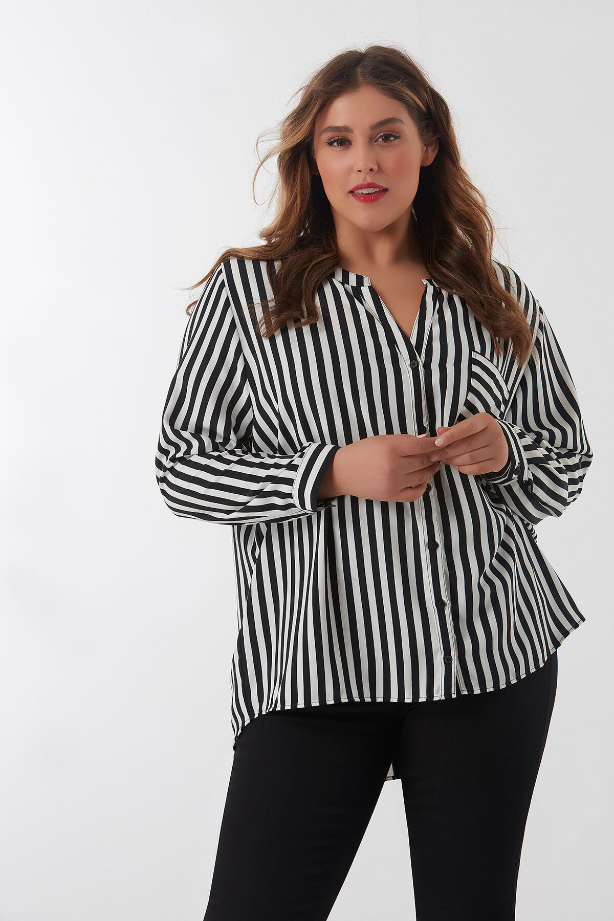 Blouse met borstzakje image number 3