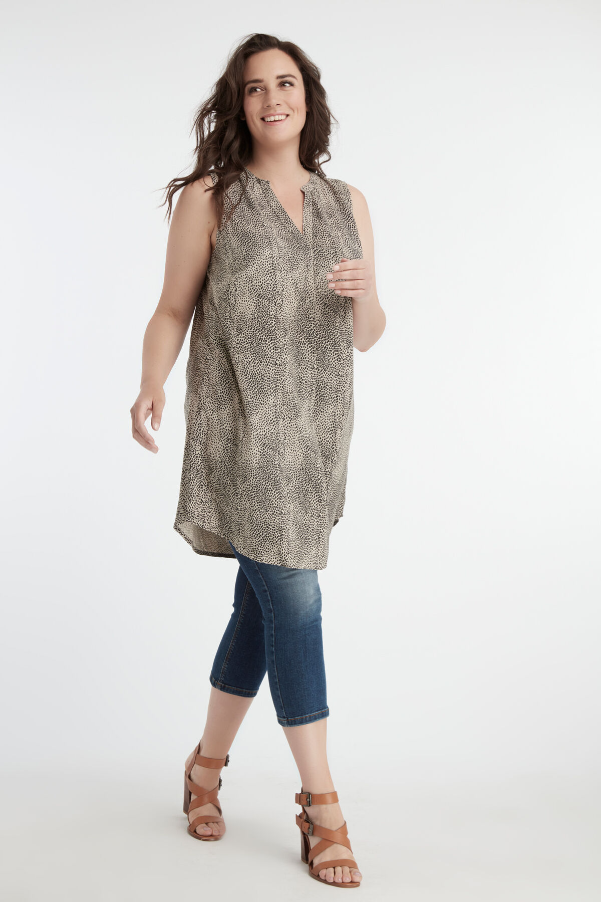 Mouwloze lange blouse image number 5