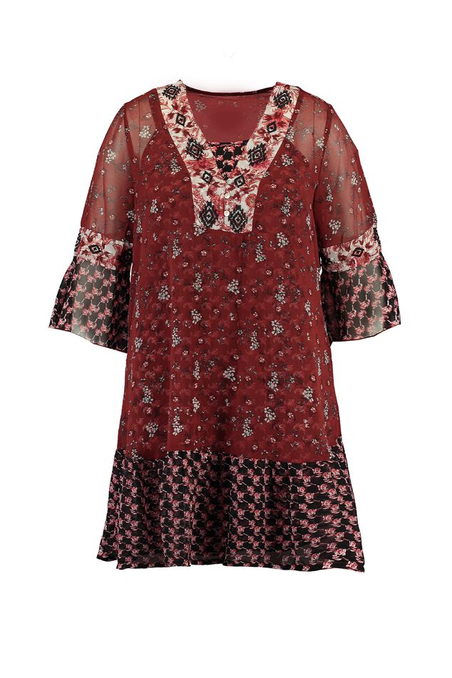 Tuniekjurk met bloemenprint image number 2