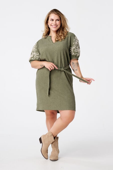 Jurk met details op de mouwen Jurk met details op de mouwen