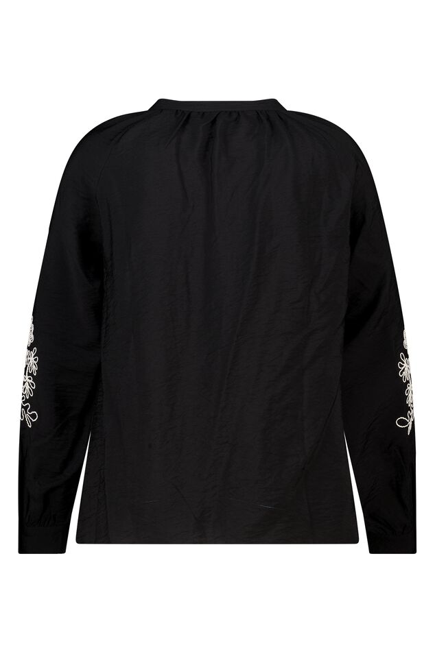 Blouse met borduursel op de mouwen image number 2