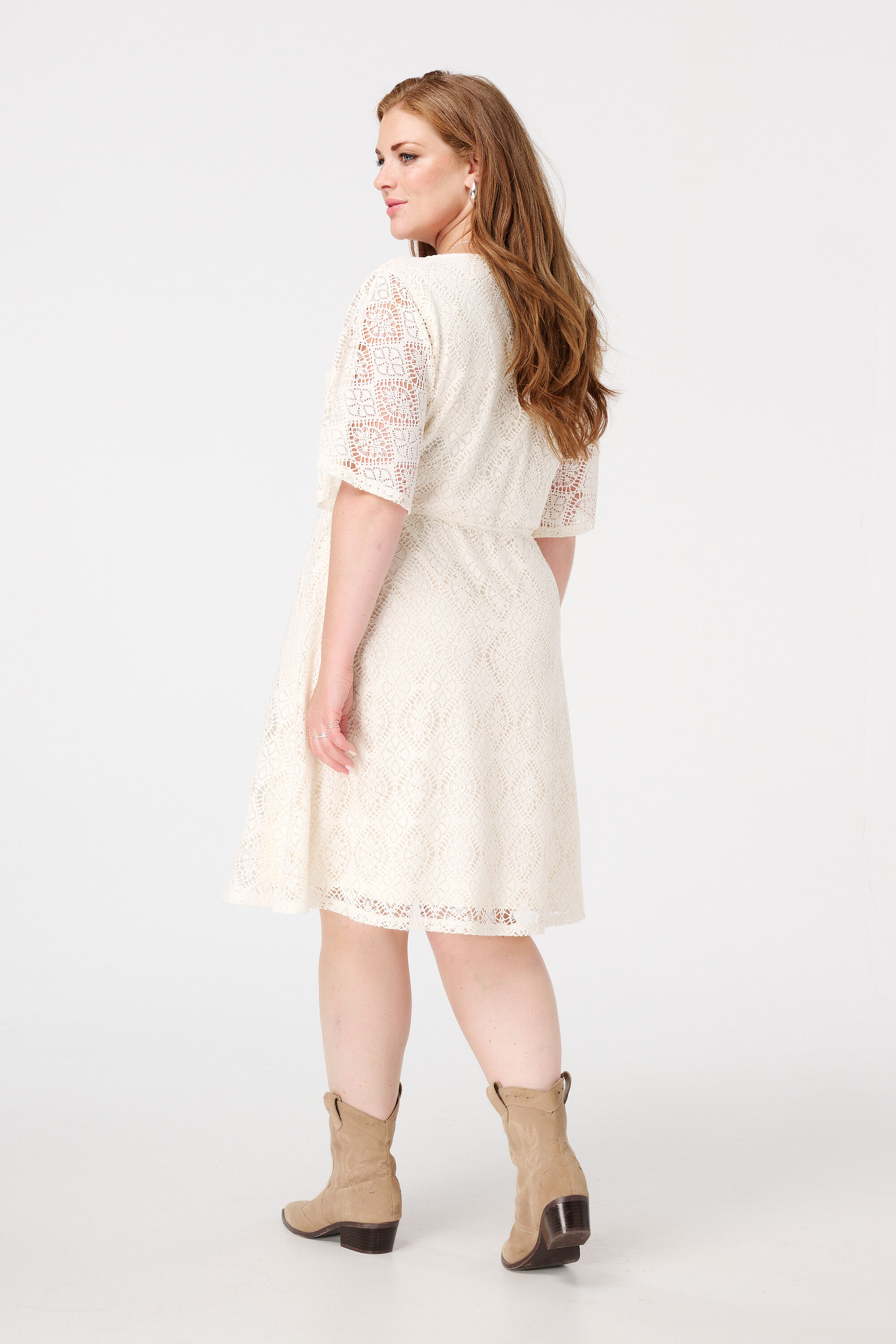 Jurk met broderie look image number 3