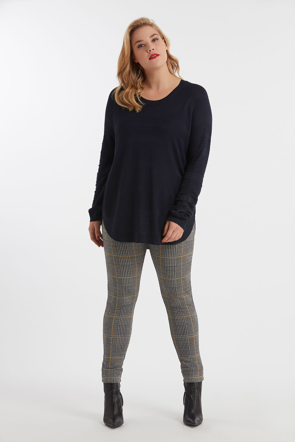 Legging met geruite print image number 4