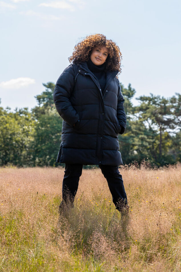 Gewatteerde jas met afritsbare mouwen   image number 0