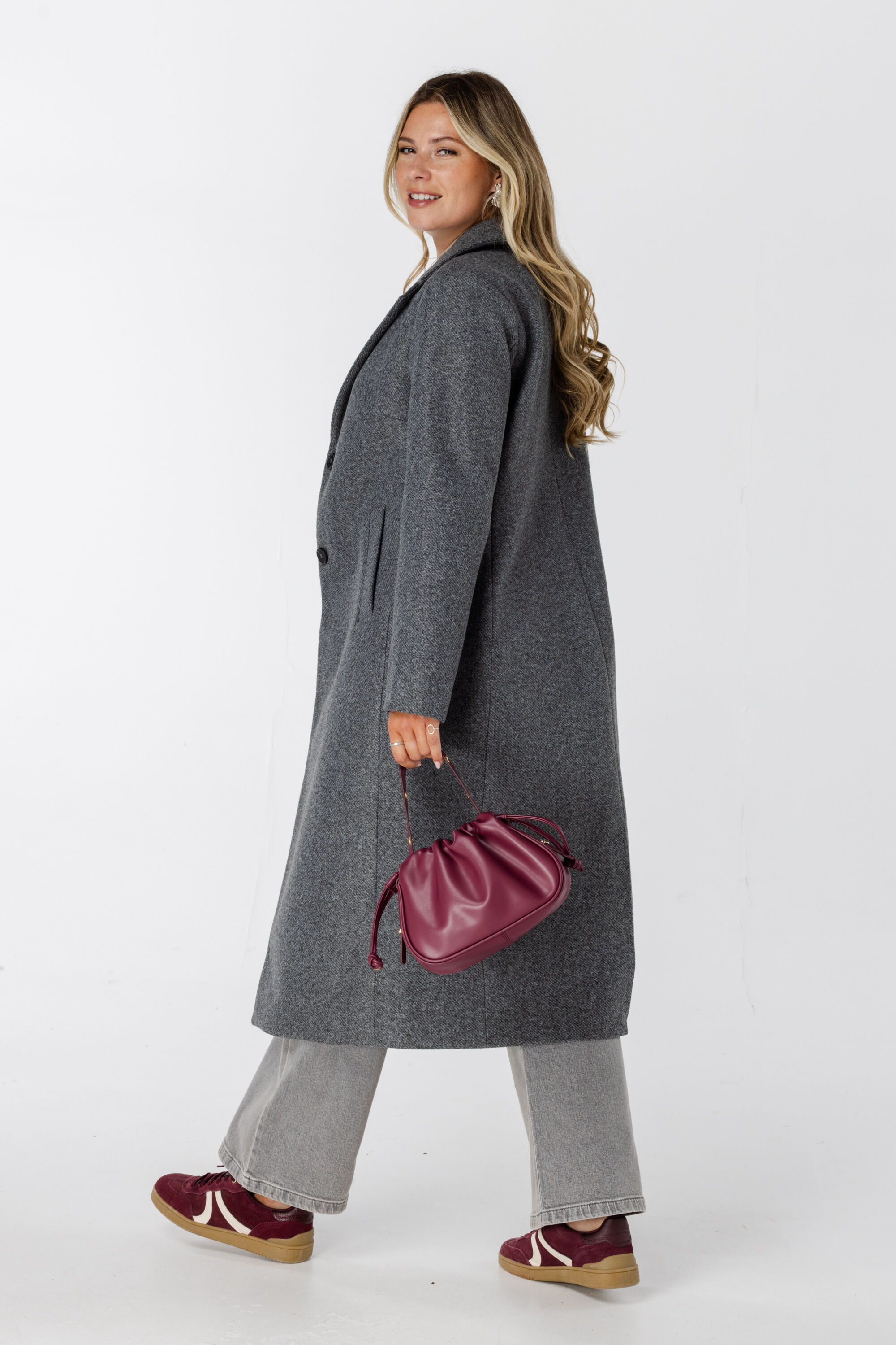 Lange jas met knoopsluiting image number 3