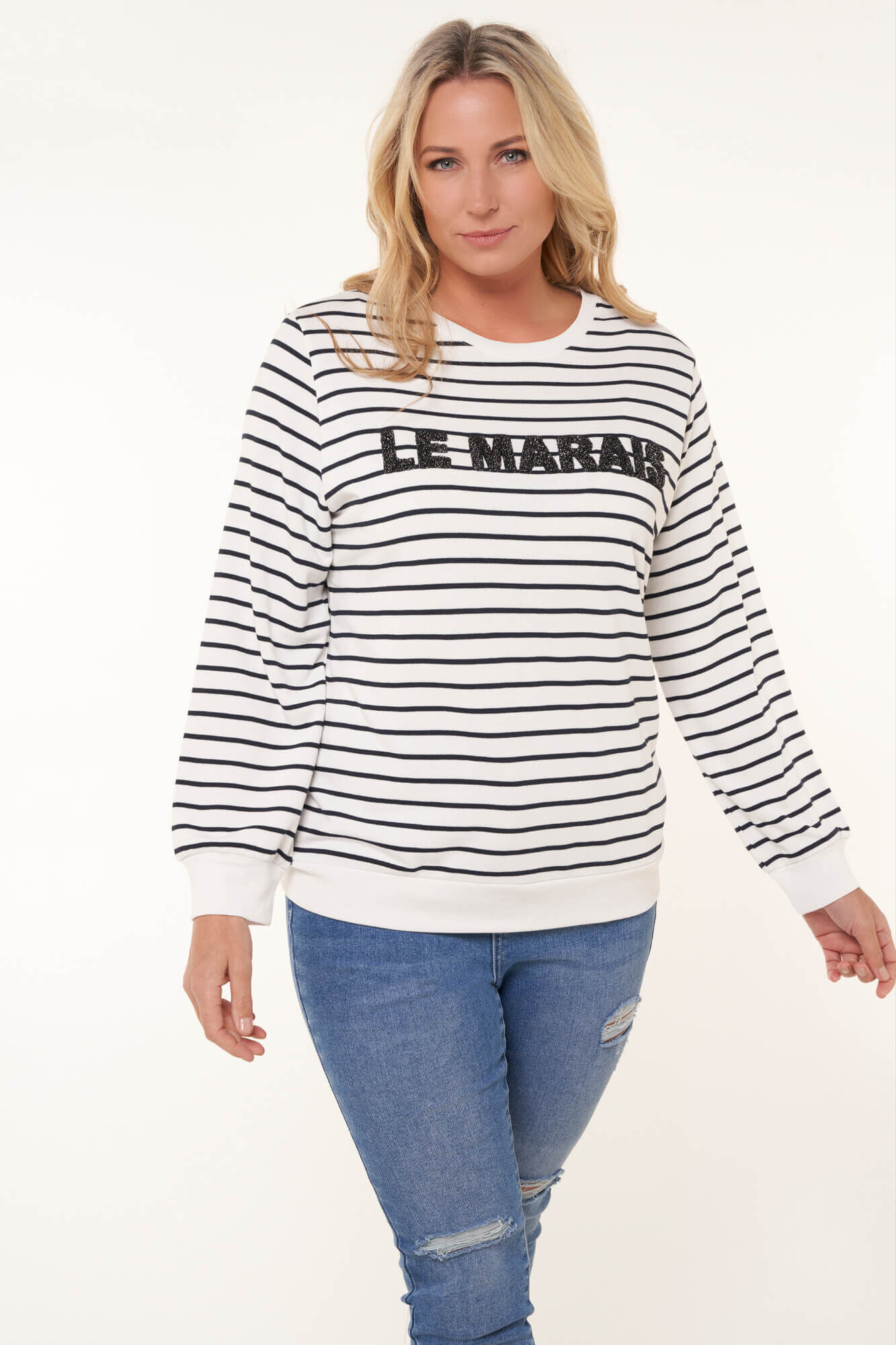 Gestreepte trui met artwork image number 6