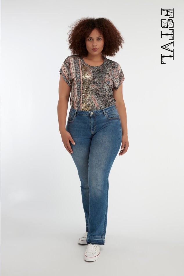 Flared high waist jeans image number 0