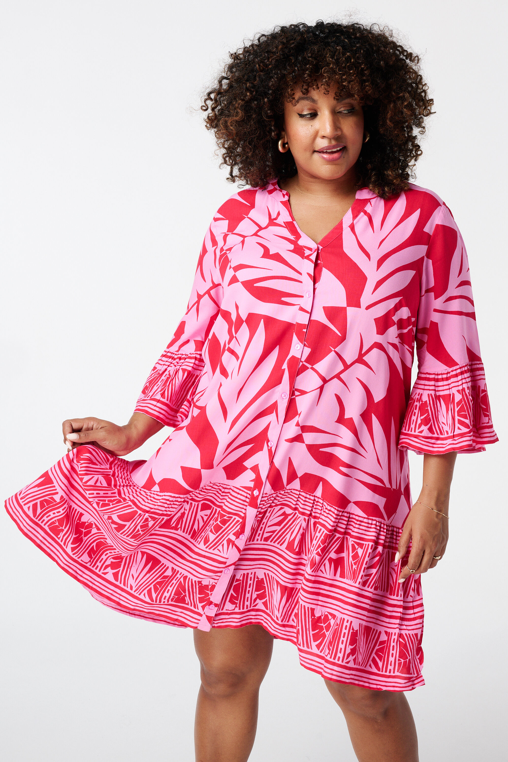 Luchtige jurk met print image number 5