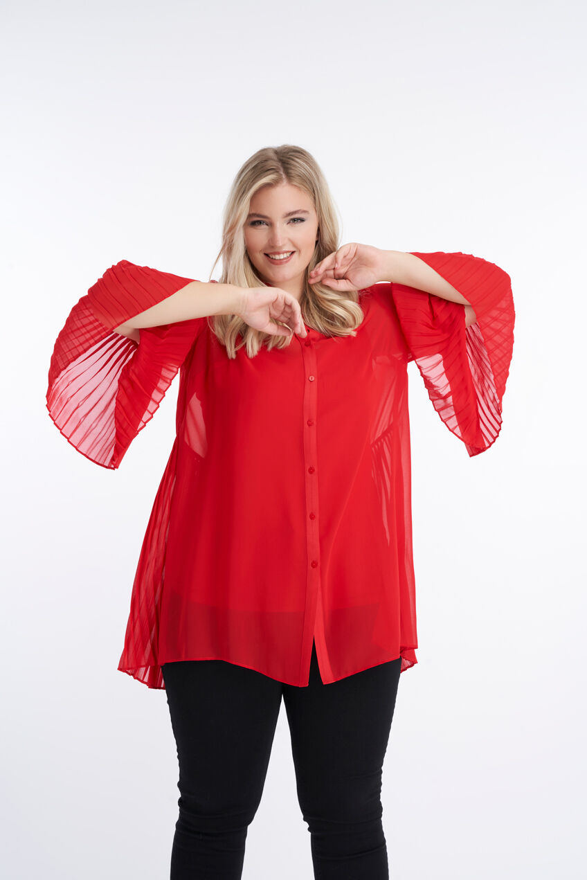 Lange blouse met trompetmouw image number 5