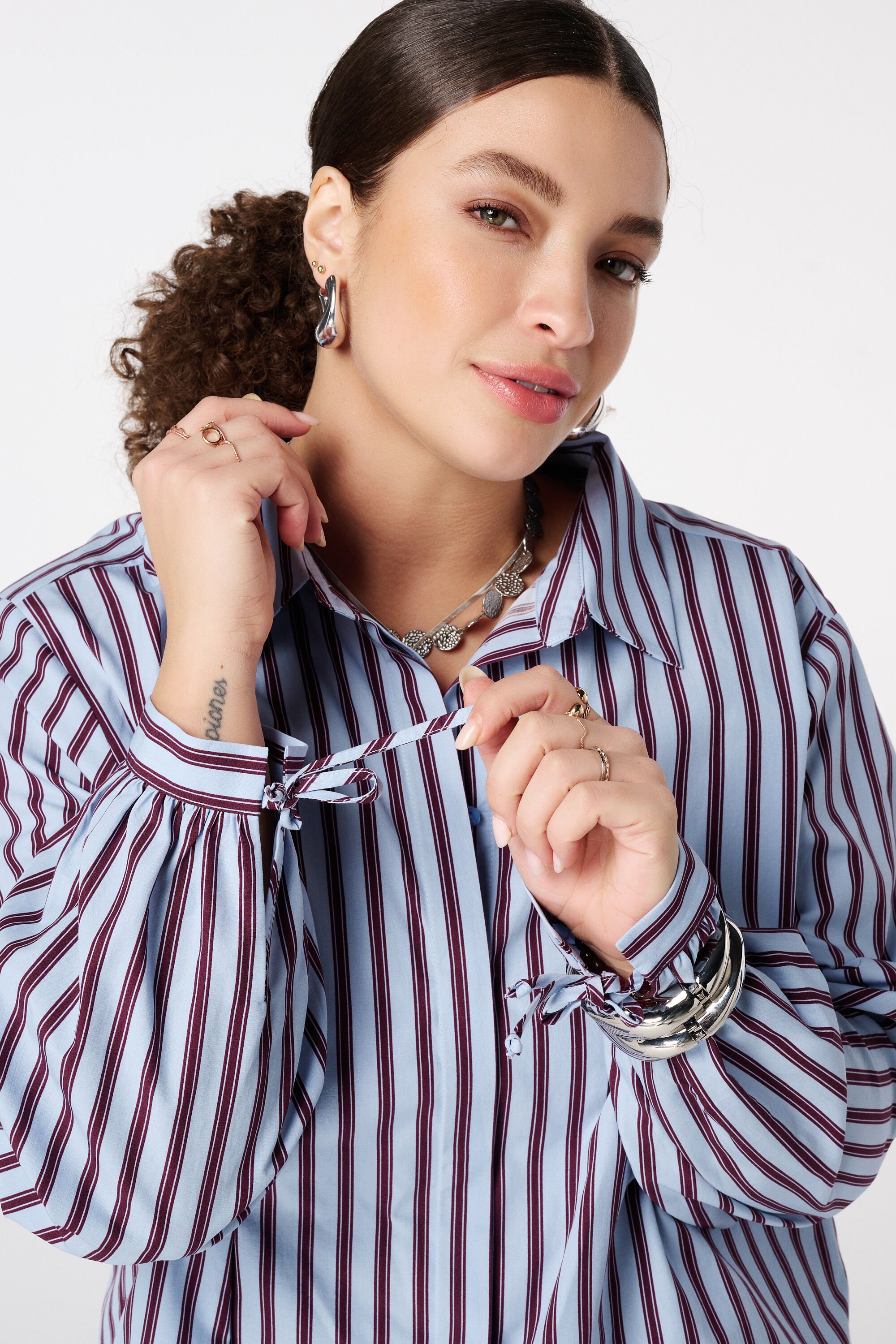 Gestreepte blouse image number 4