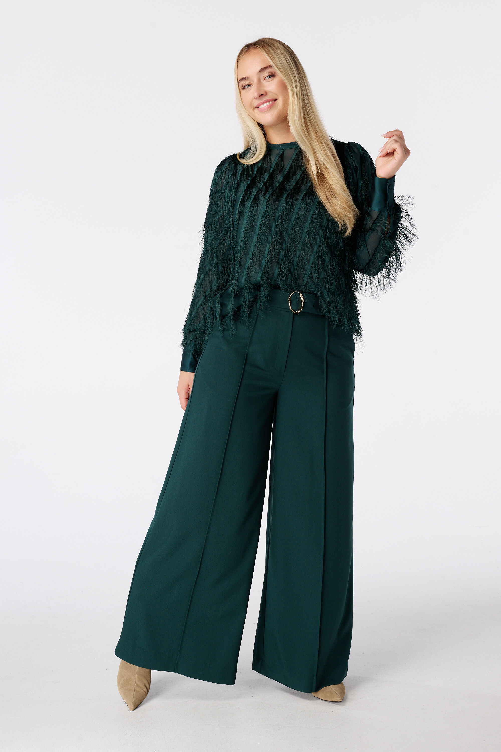 Blouse met ronde hals image number 5