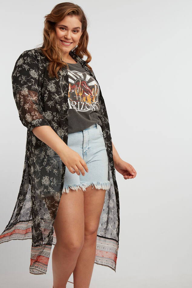Transparante blouse met paisley print image number 0