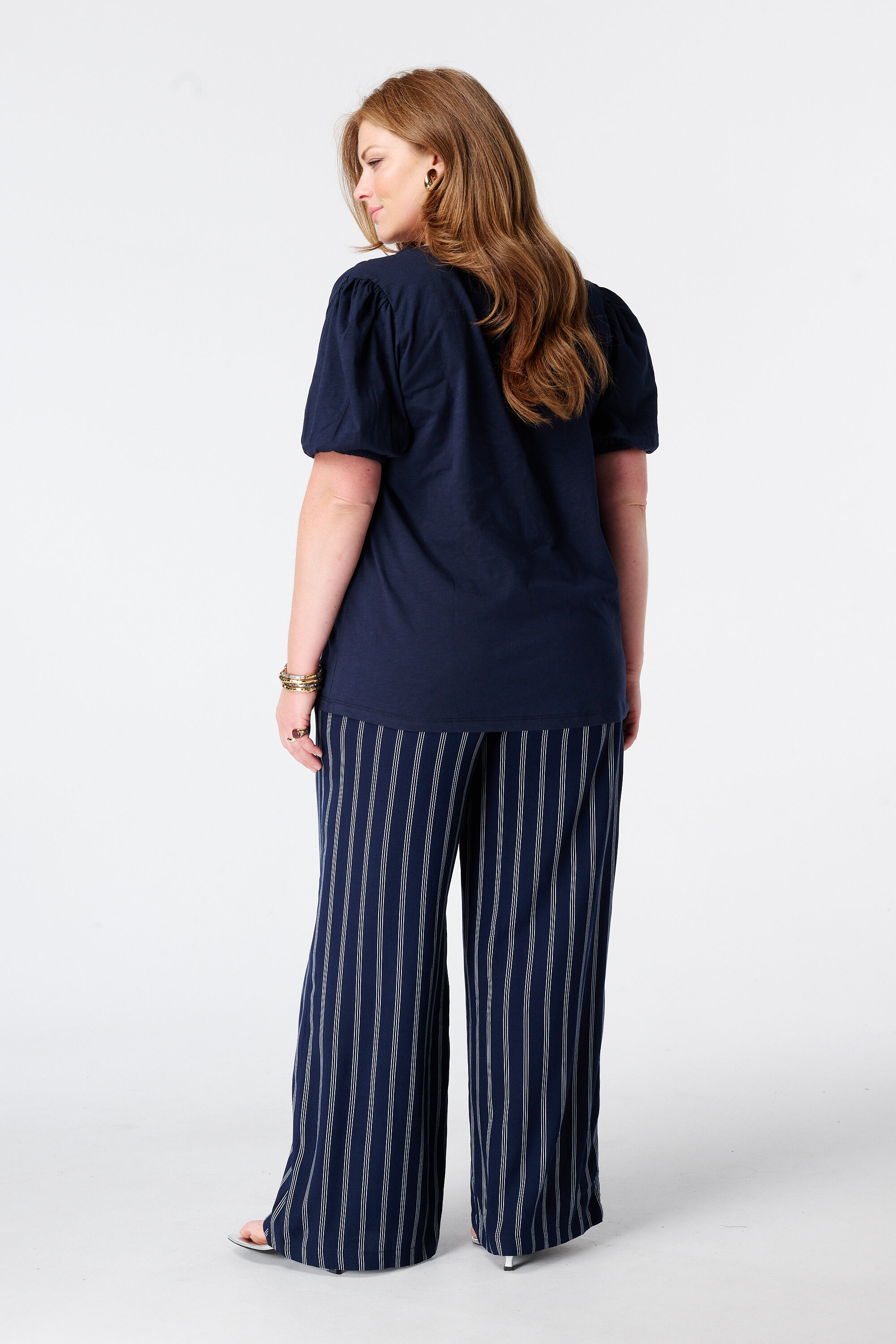 Wide leg broek met print image number 3