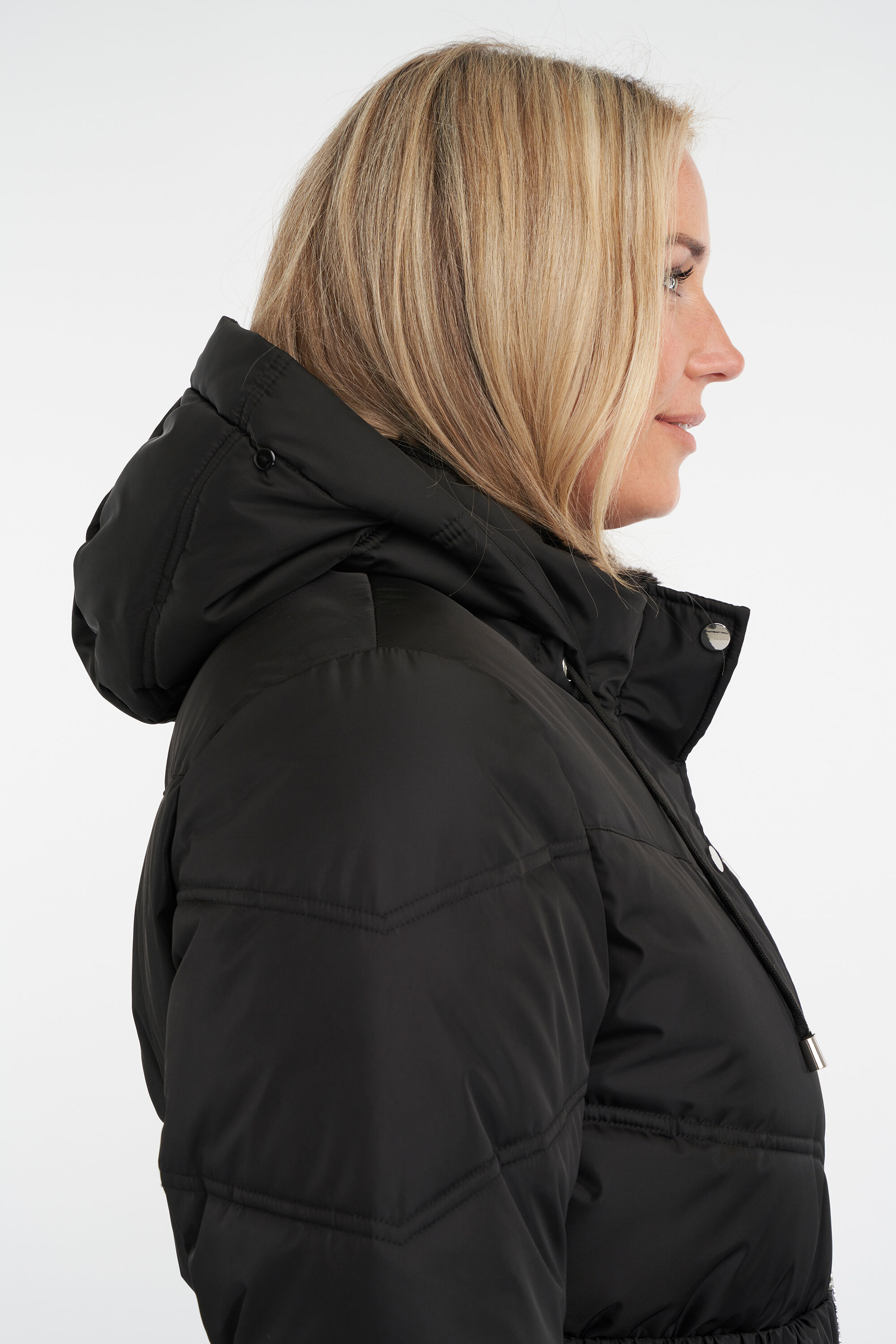 Gewatteerde jas met ceintuur image number 7