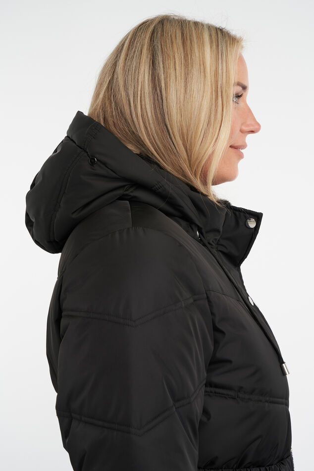 Gewatteerde jas met ceintuur image number 7