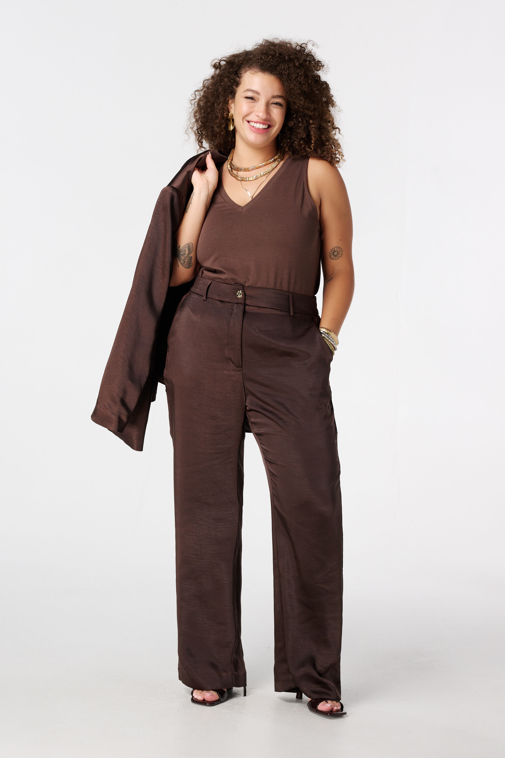 Mouwloze top van katoen image number 5