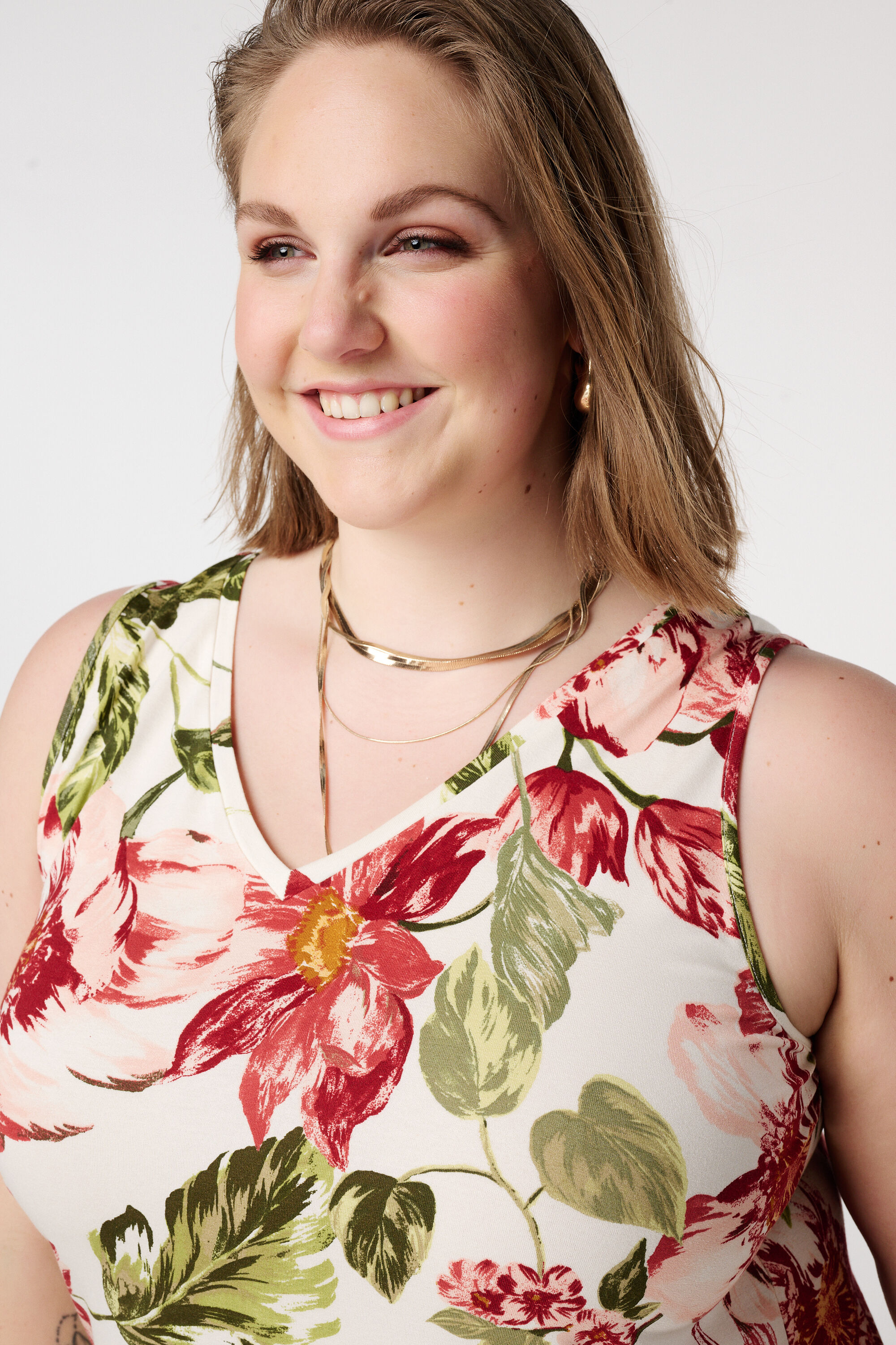 Singlet met v-hals en print image number 4