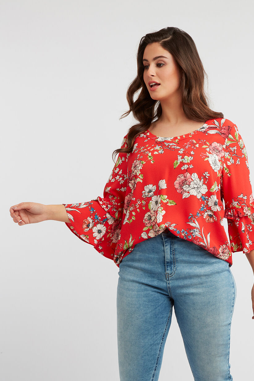 Blouse met bloemenprint image number 0
