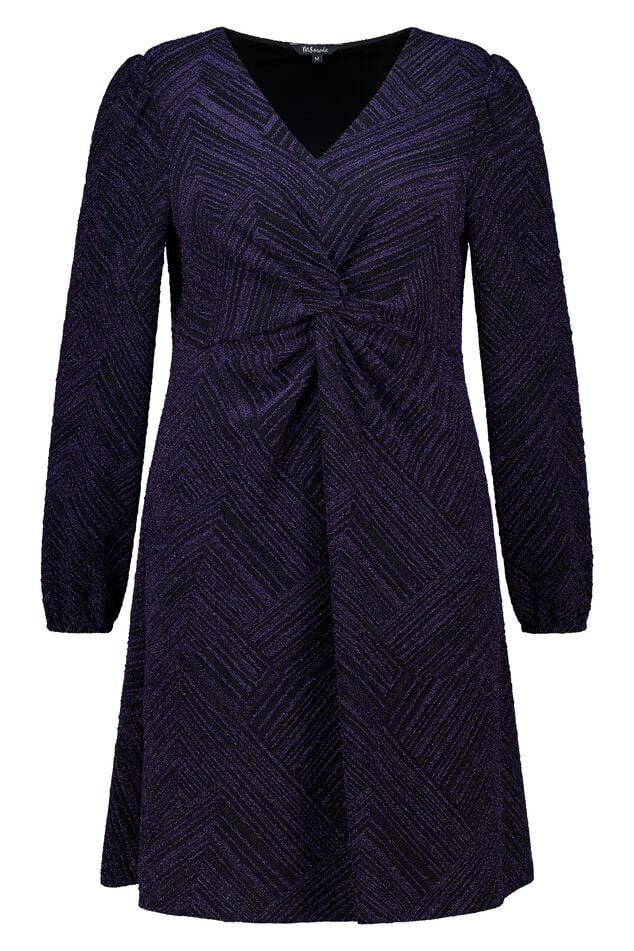 Lurex jurk met knoopdetail image number 0