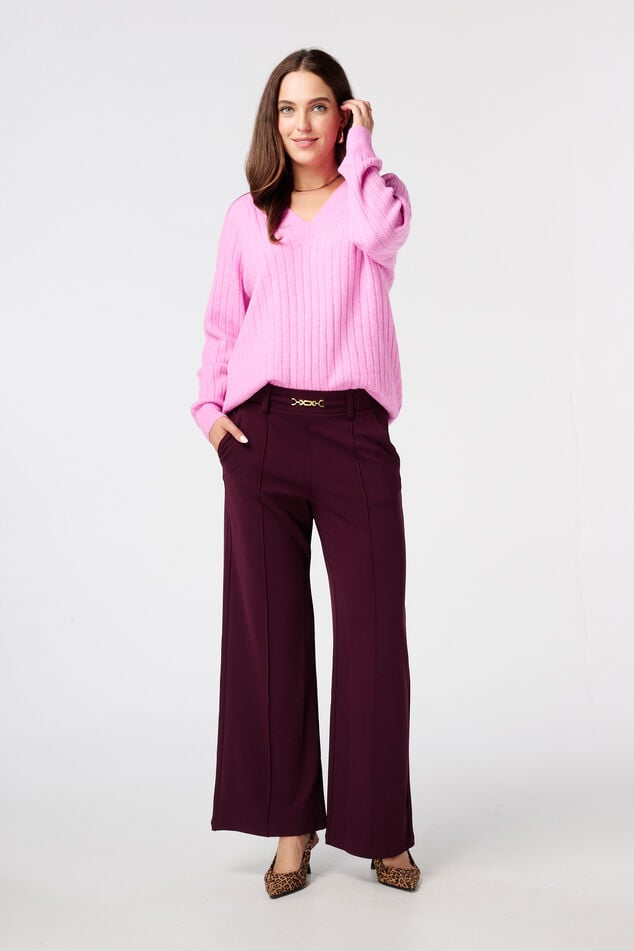 Fijn gebreide trui met patroon image number 5