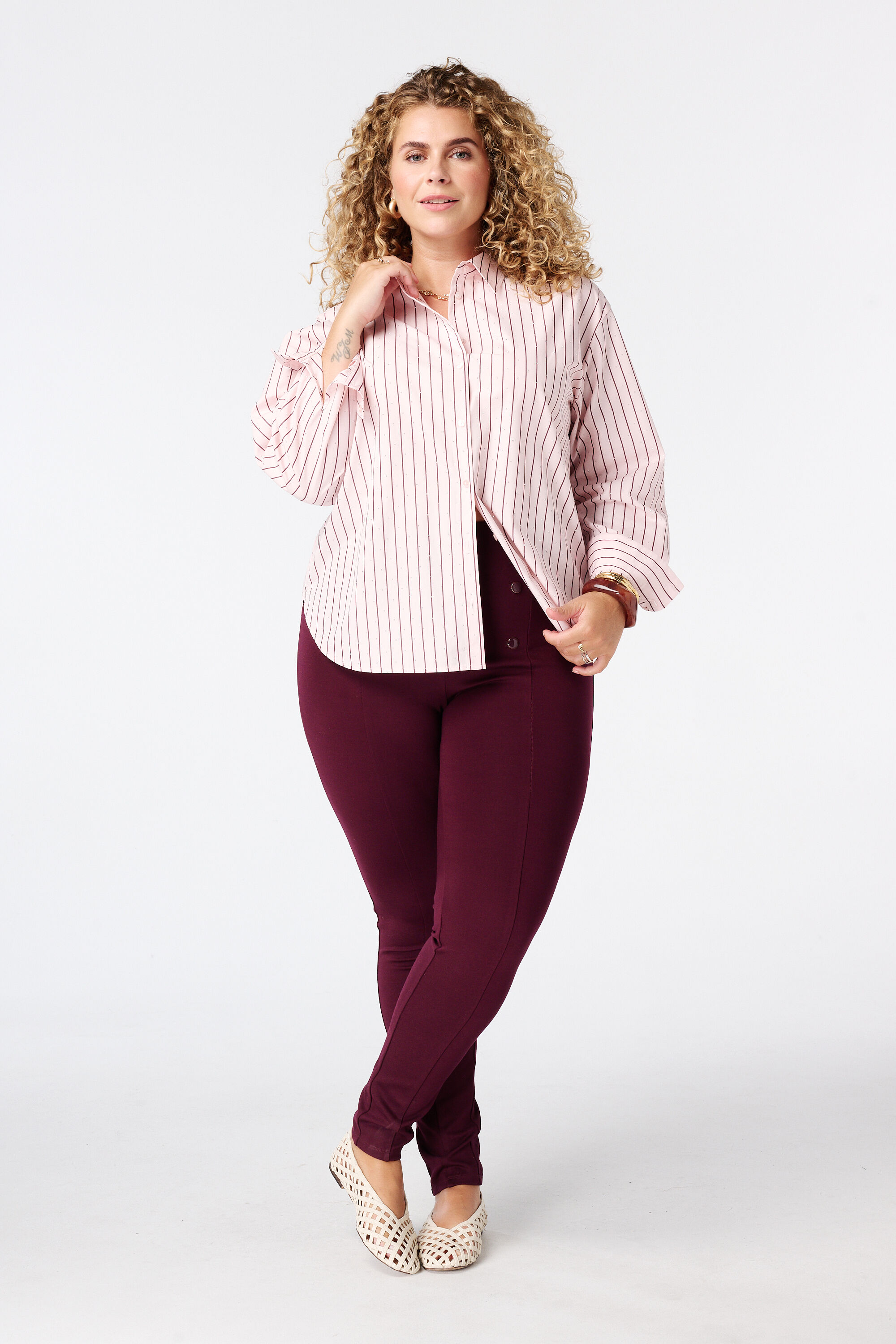 Legging met sierknopen