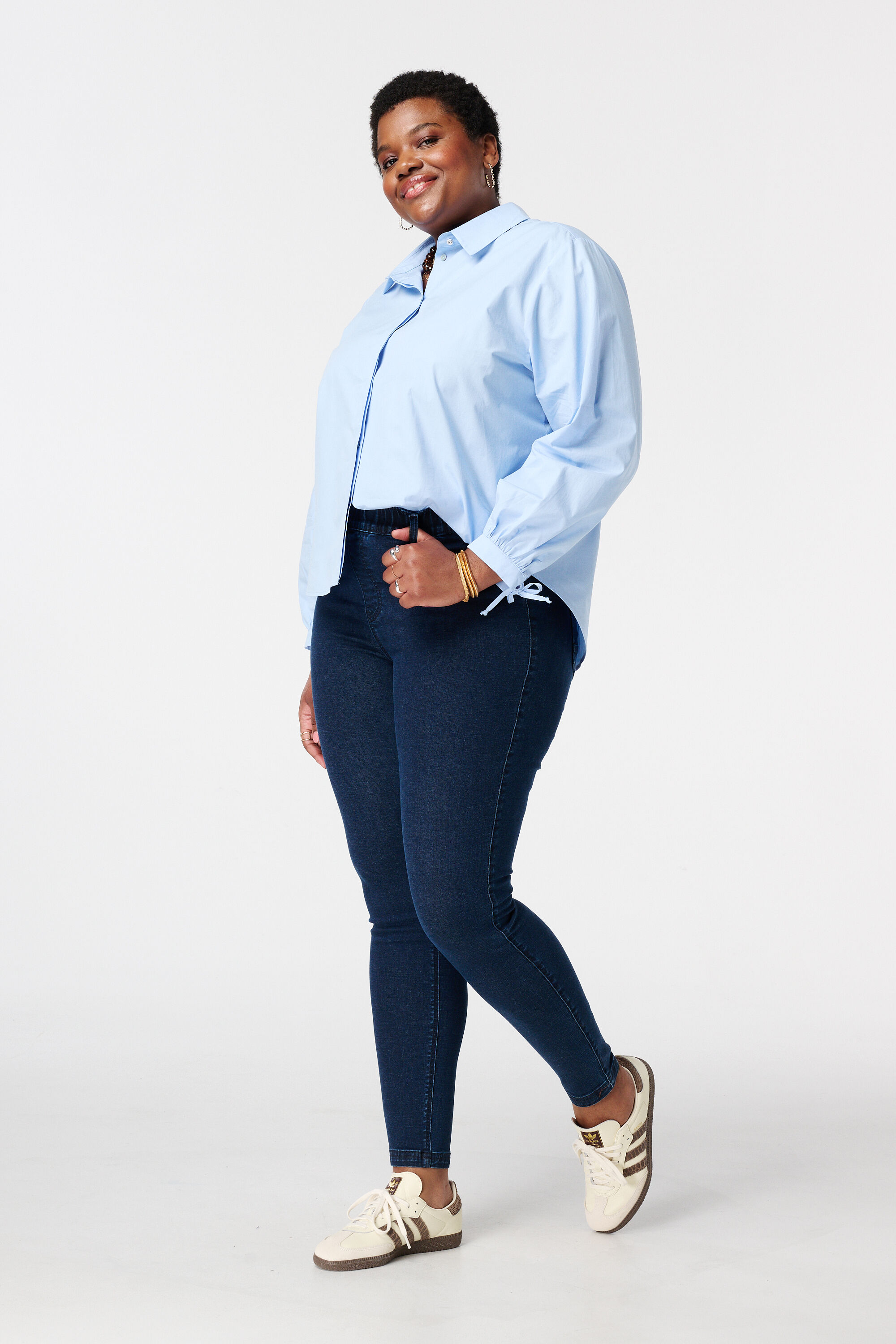 Tregging met denim look