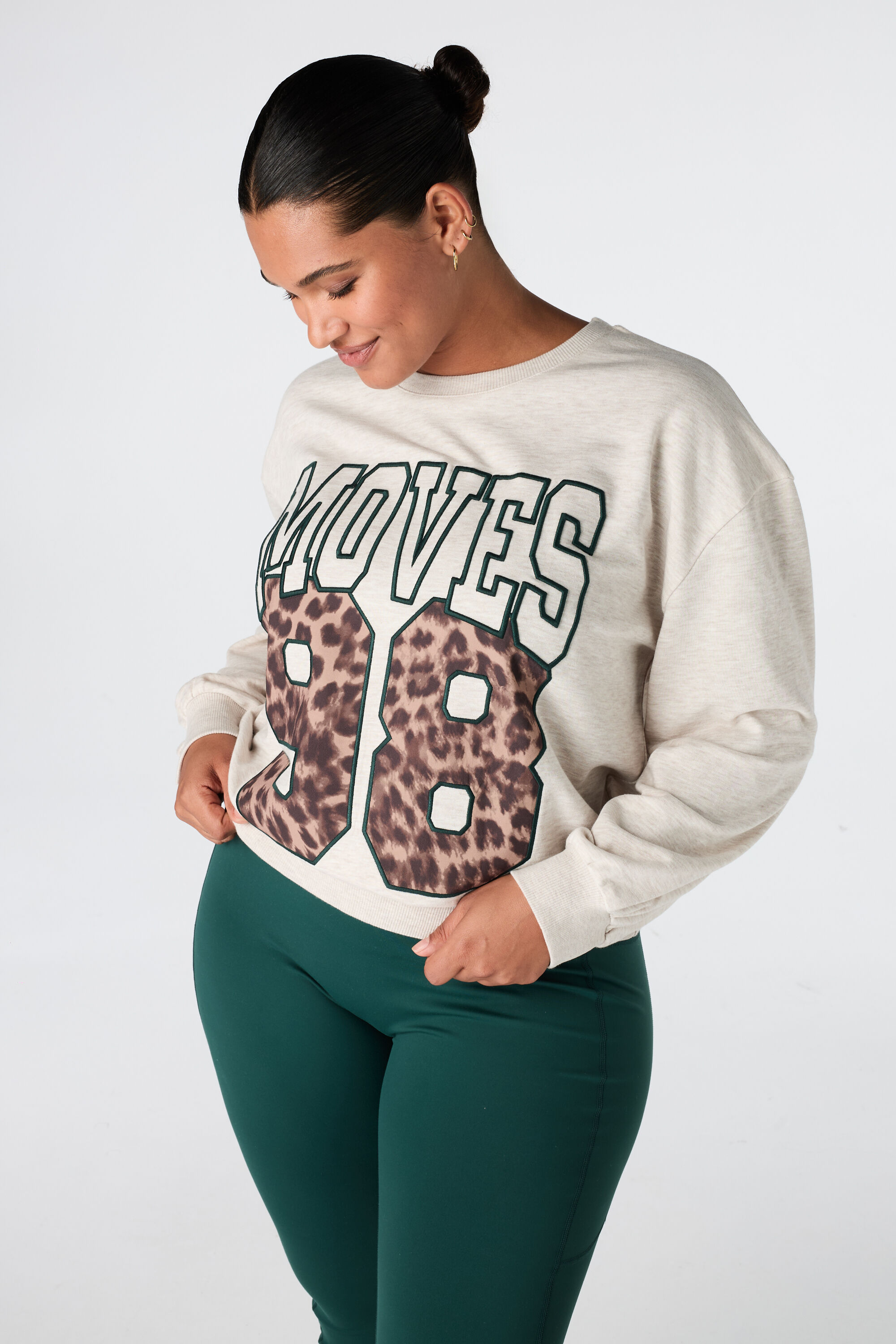 Sweater met sportieve print