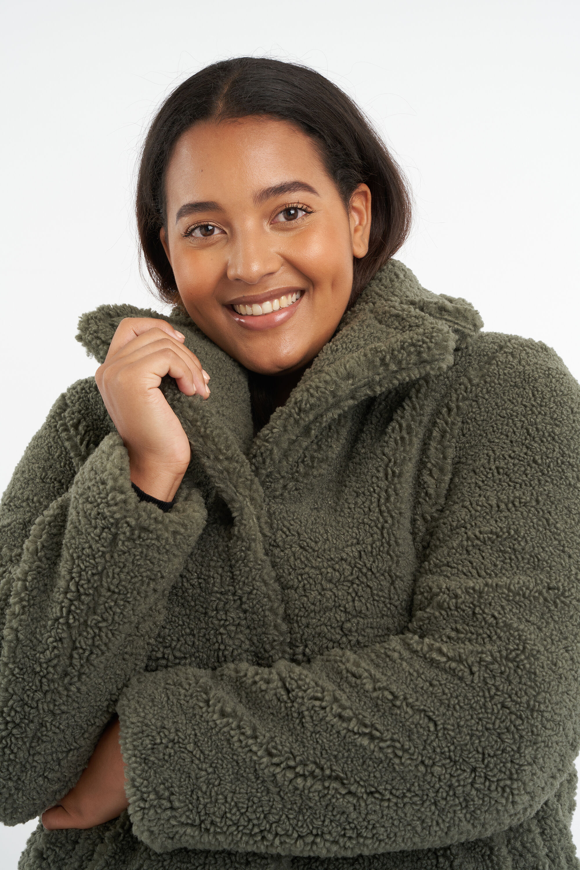 Zachte teddy jas image number 6