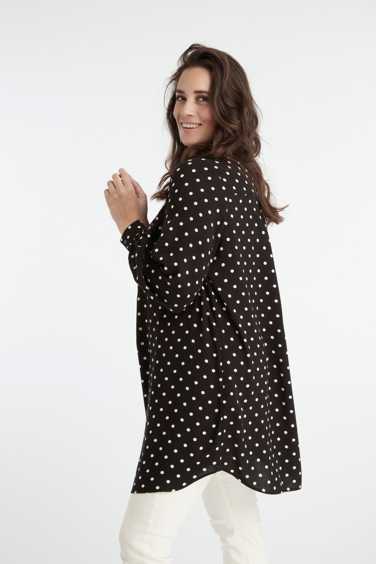 Tuniek blouse met stippen image number 5