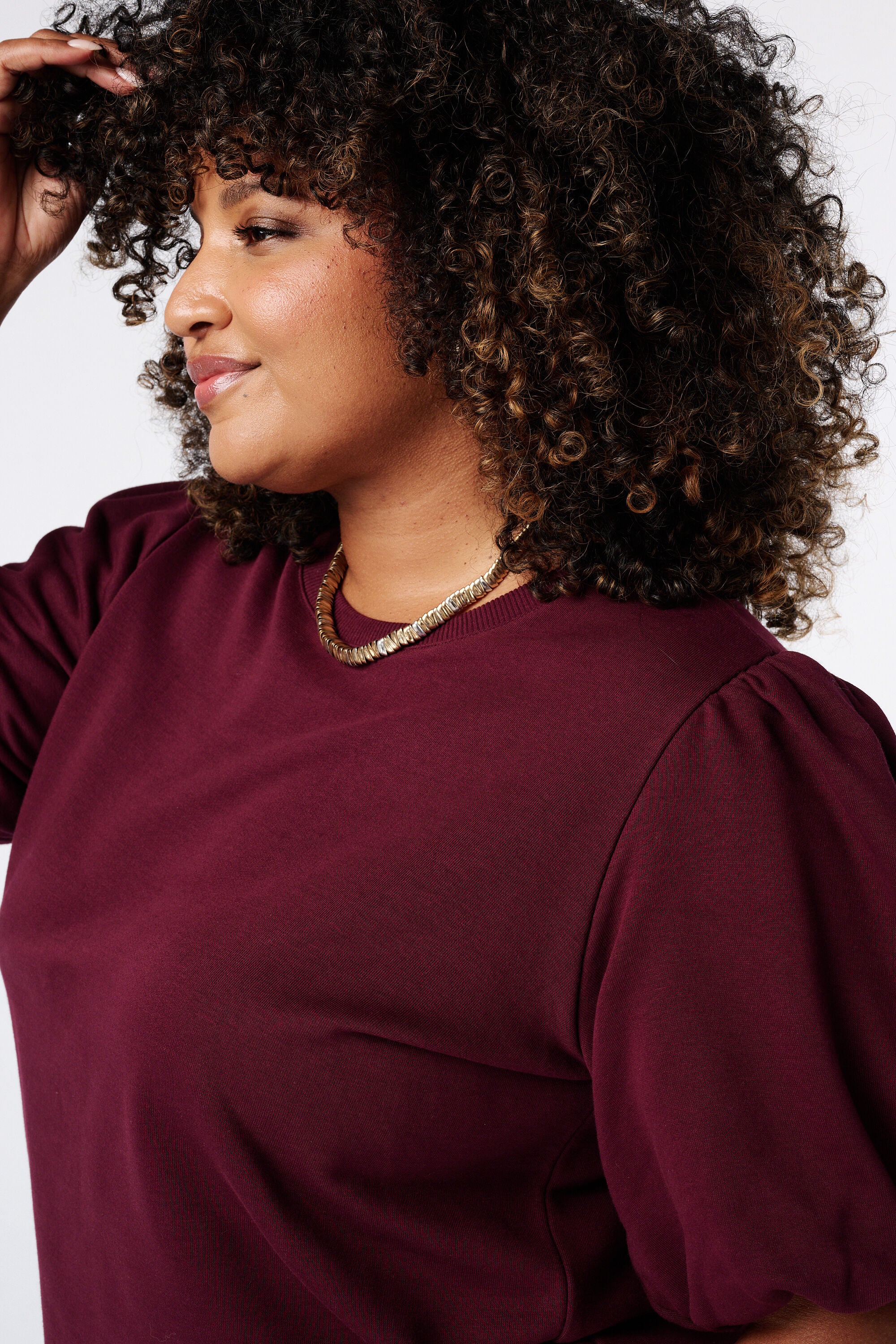 Sweater met korte pofmouwen image number 4