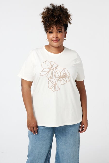 T-shirt met borduursel T-shirt met borduursel
