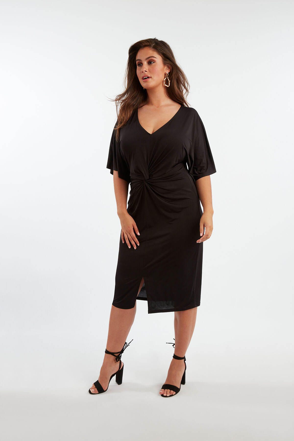 Jurk met V-hals image number 4