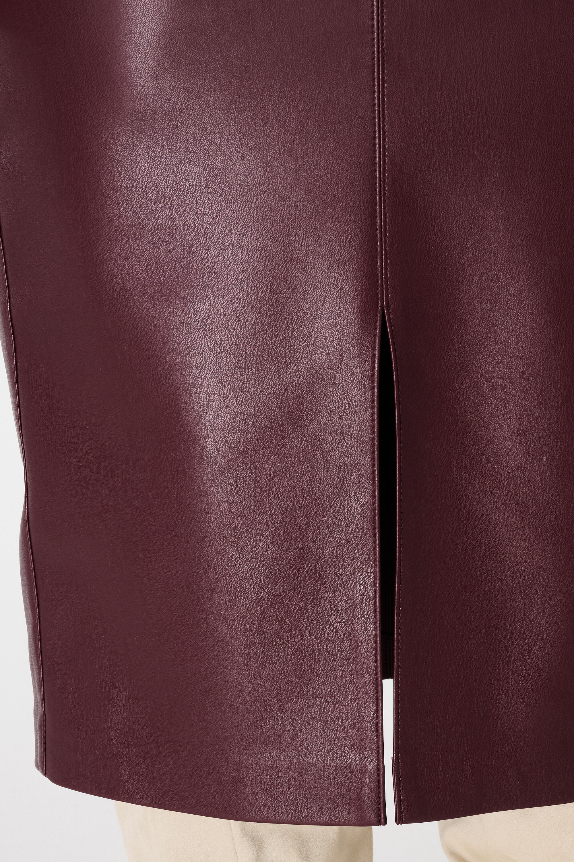 Midi rok van PU leerlook image number 4