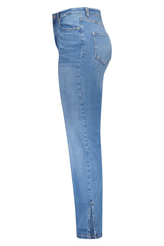 High waist jeans met split image 2