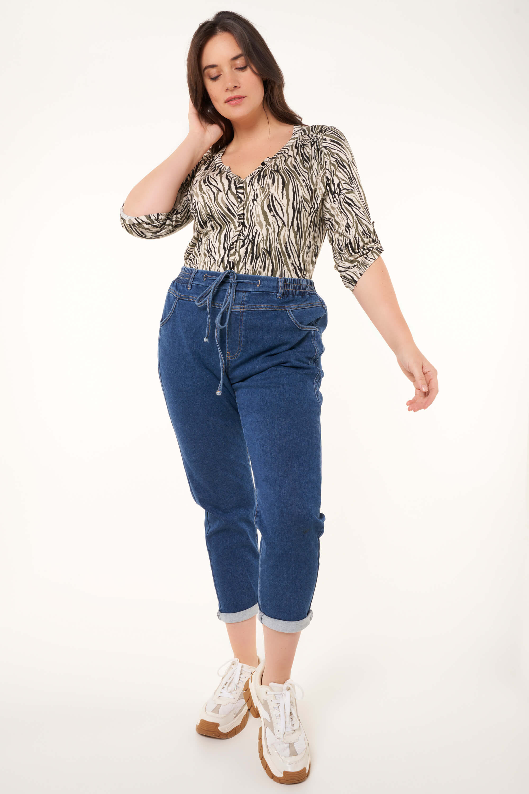 Jog denim broek image number 5